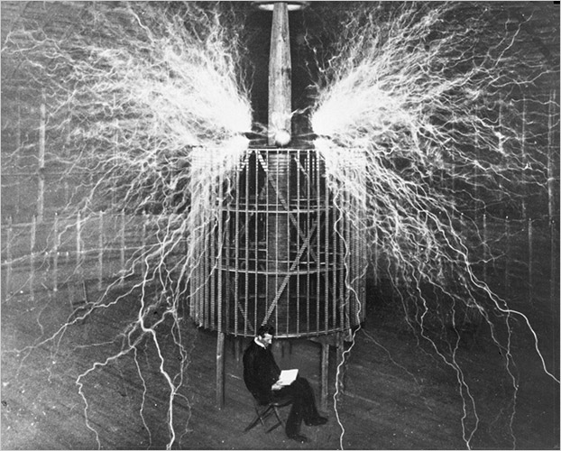 Here He Is With His Friend Electricity