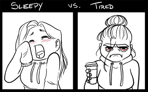 Sleepy vs Tired